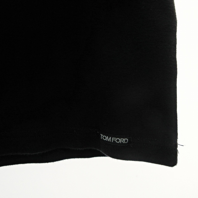 TOM FORD(トムフォード)のトムフォード TOM FORD Tシャツ カットソー 半袖 ストレッチ 黒 M メンズのトップス(Tシャツ/カットソー(半袖/袖なし))の商品写真