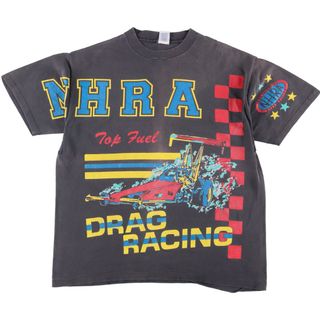 ハーレーダビッドソン(Harley Davidson)の古着 90年代 SPORT SERVICE NHRA DRAG RACING ドラッグレーシングシリーズ 両面プリント 大判プリント モーターサイクル バイクTシャツ USA製 XXL ヴィンテージ /eaa335068(Tシャツ/カットソー(半袖/袖なし))