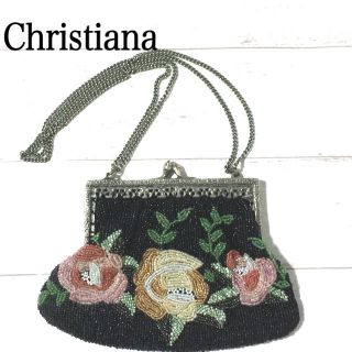 christiana ビーズバッグ/クリスティアーナ ハンドメイド がま口ポーチ(ショルダーバッグ)