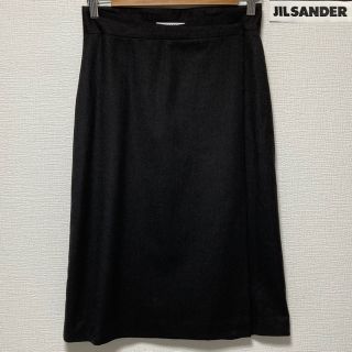 ジルサンダー(Jil Sander)のJIL SANDER　巻きスカート　ジル サンダー　美品　ウール　ミモレ丈　(ひざ丈スカート)