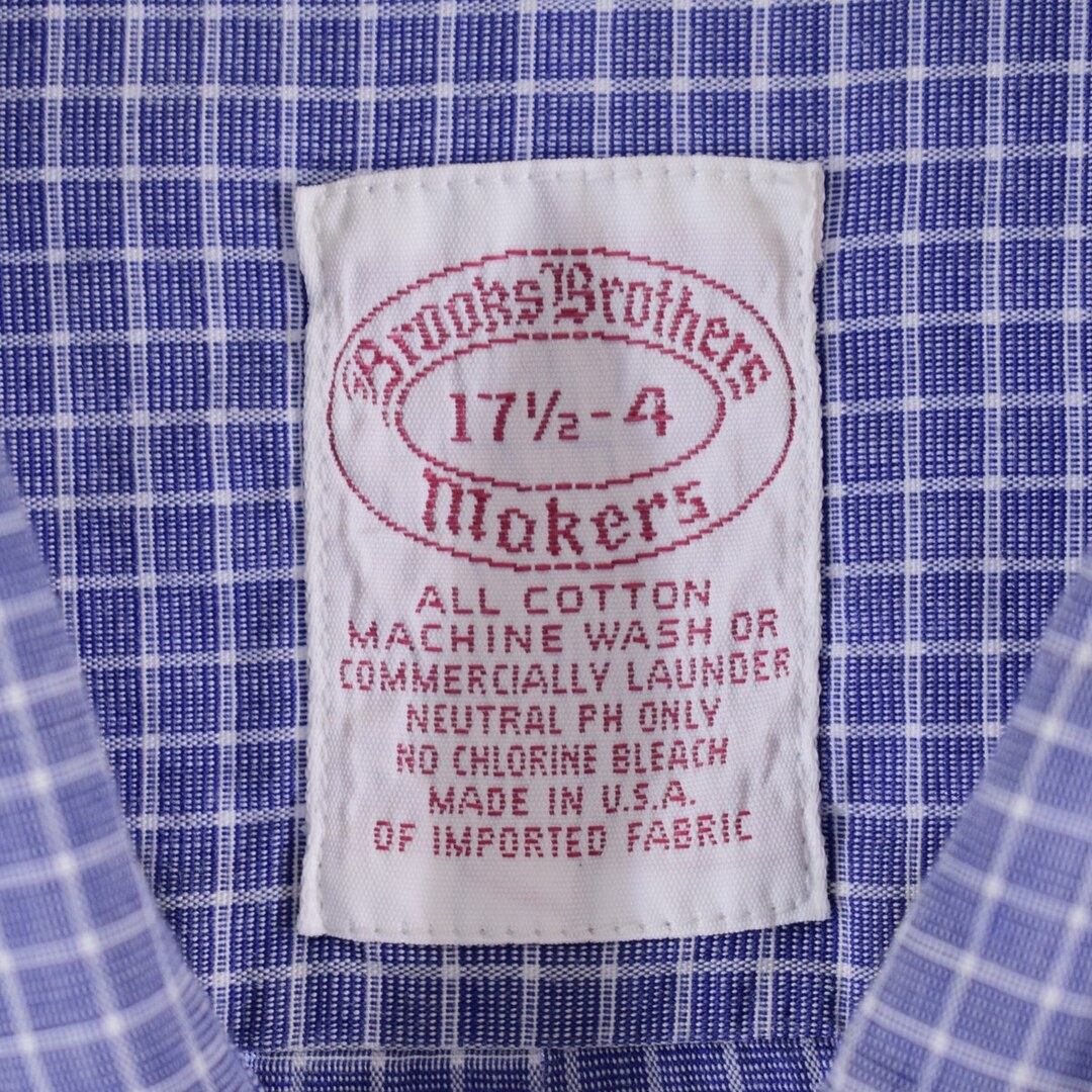 ブルックスブラザーズ Brooks Brothers 1818 半袖 ボタンダウン チェックシャツ メンズL /eaa333243