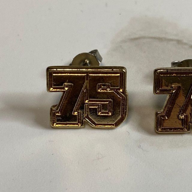 GFN 75　数字　７５　 ビンテージ ピアス レディースのアクセサリー(ピアス)の商品写真