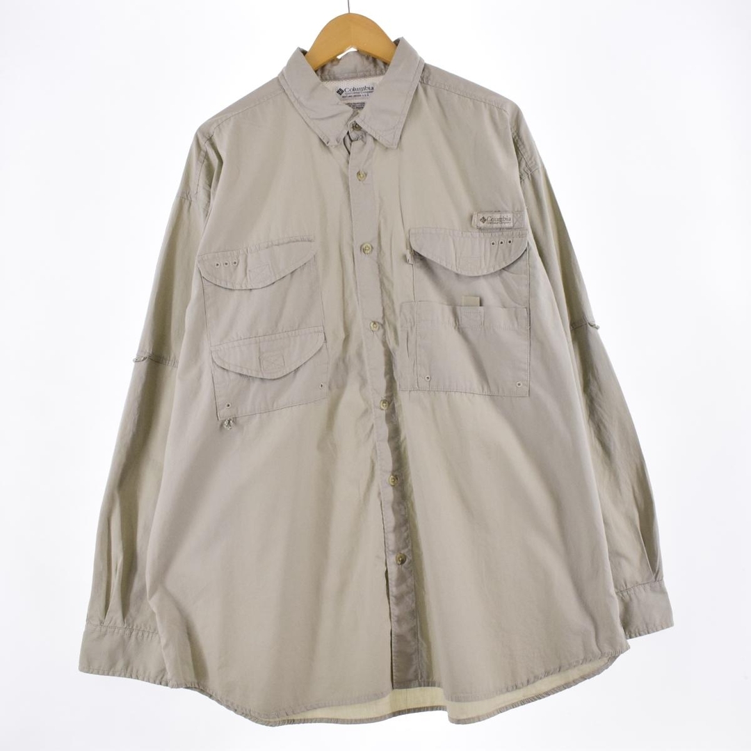 コロンビア Columbia 長袖 フィッシングシャツ メンズXL /eaa334567