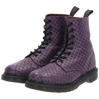 ドクターマーチン(Dr.Martens)の古着 ドクターマーチン Dr.Martens 総柄 ドット柄 8ホールブーツ UK5 レディース23.5cm /saa008418(ブーツ)