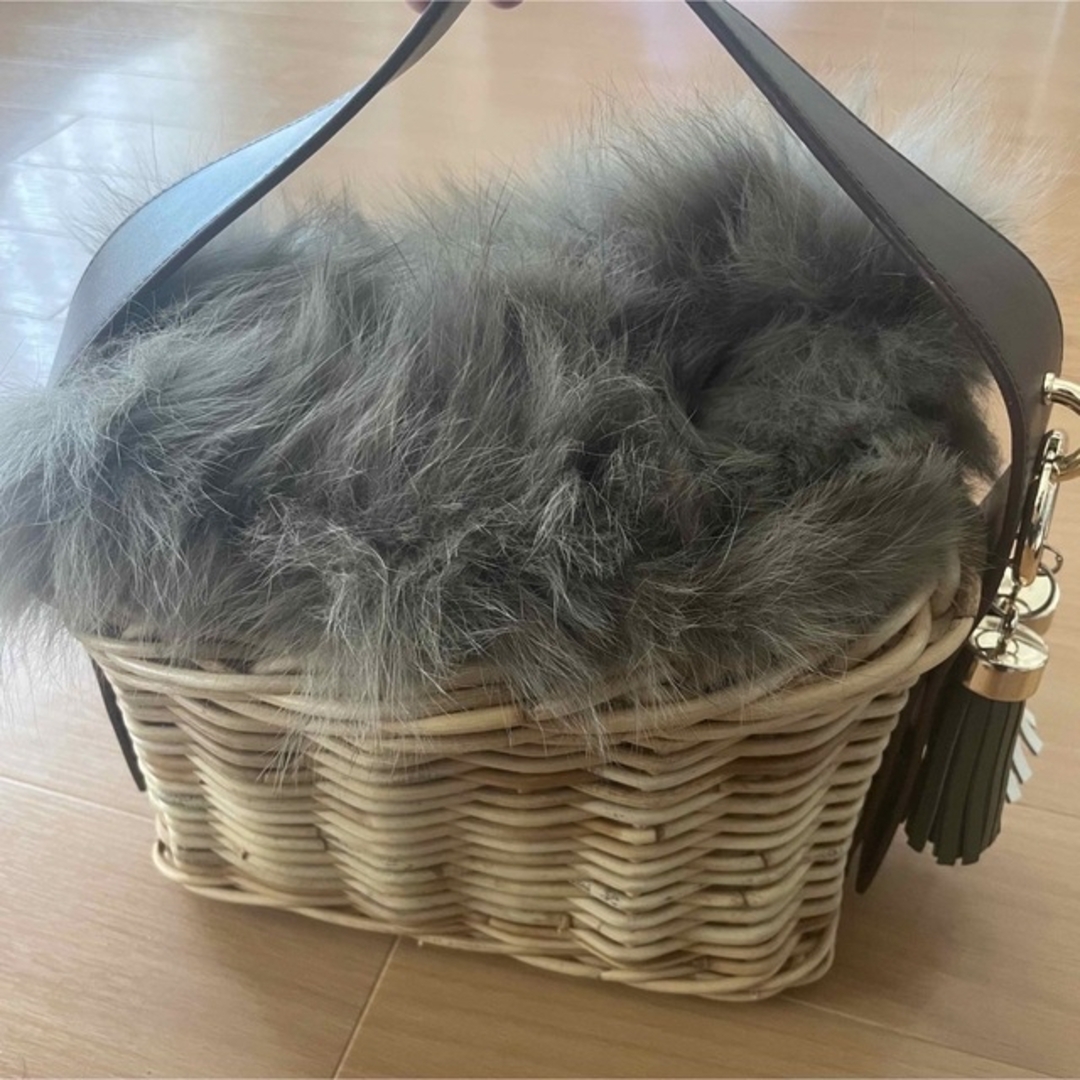 アモング ファー付きカゴバッグ ※保存袋付き | フリマアプリ ラクマ