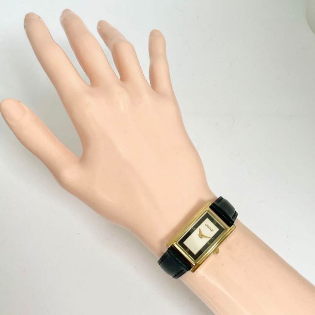 123 GUCCI グッチ時計 レディース腕時計 レクタンギュラー 希少 人気