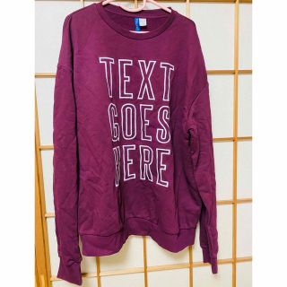 エイチアンドエム(H&M)のメンズ　大きい服　エイチアンドエム　H&M 長袖　トレーナー　新品XL (Tシャツ/カットソー(七分/長袖))