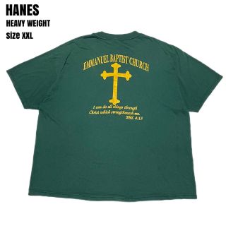 ヘインズ(Hanes)の＊6667 HANES ヘインズ　ヘビーウェイト　クロス　プリント　Tシャツ(Tシャツ/カットソー(半袖/袖なし))