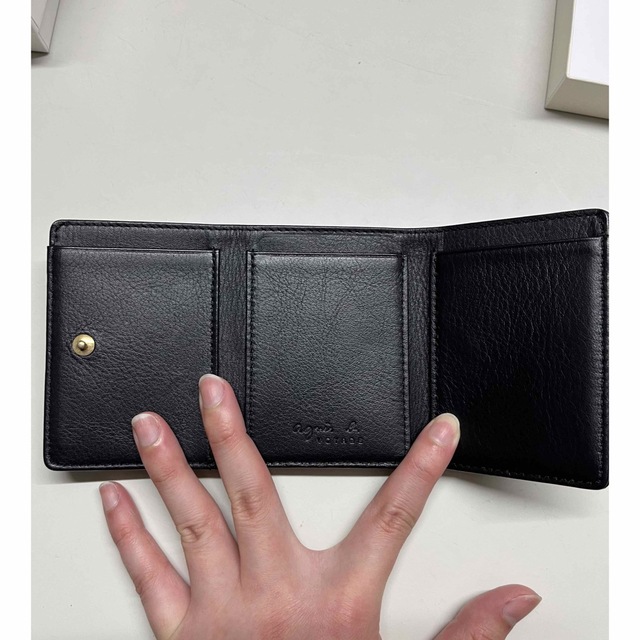 agnes b. 三つ折財布箱付き ブラック