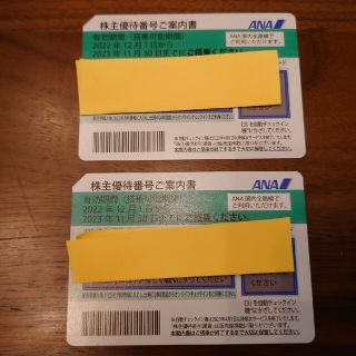 エーエヌエー(ゼンニッポンクウユ)(ANA(全日本空輸))のANA　株主優待券2枚（6枚まで対応可）(その他)