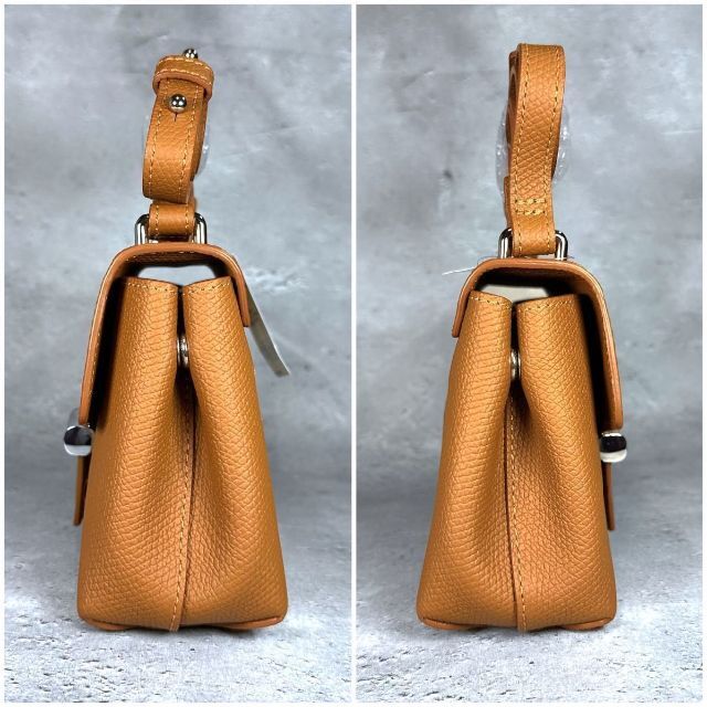 【未使用タグ付き】LONGCHAMP ロゾ ボックス ショルダーバッグ ブラウン