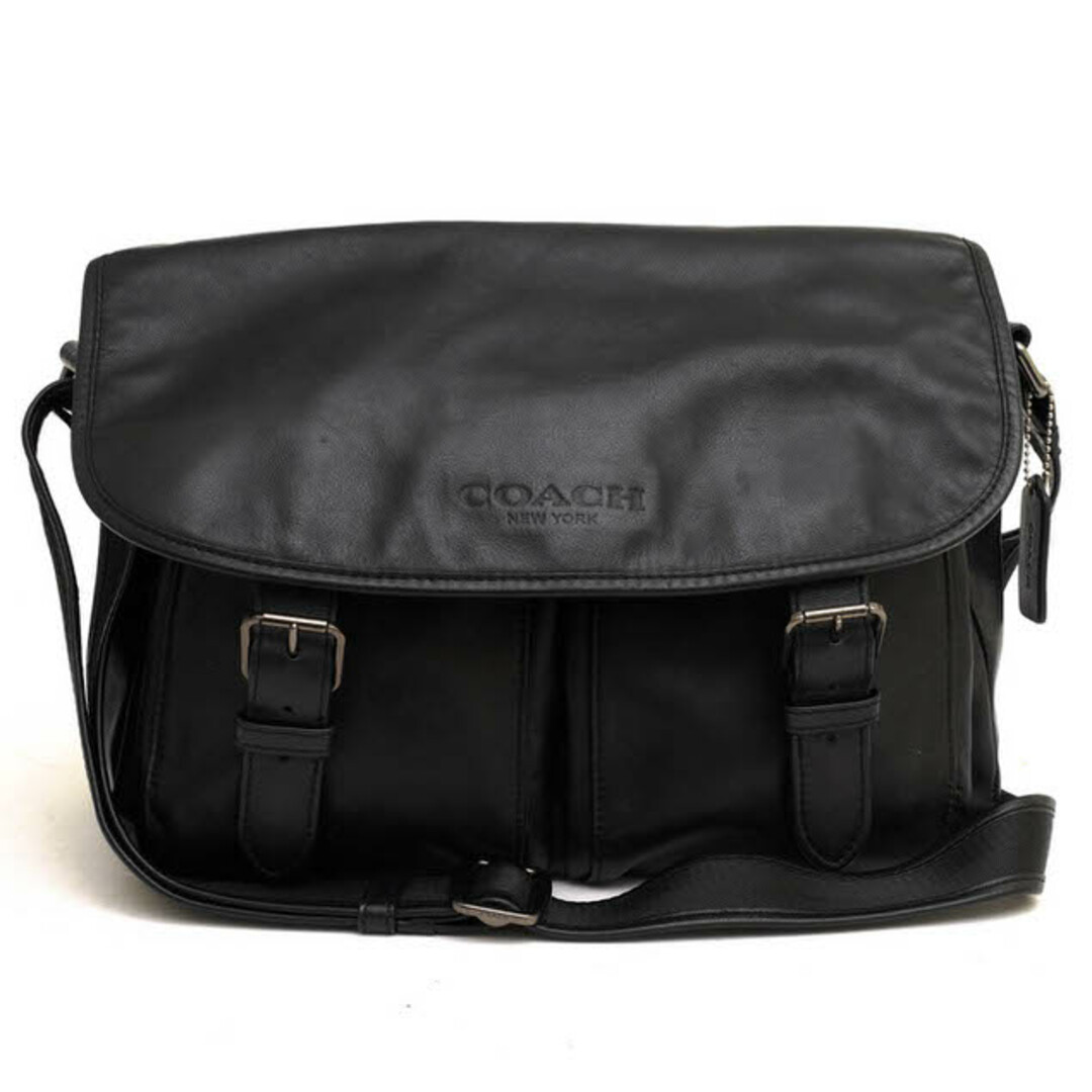 コーチ／COACH バッグ ショルダーバッグ 鞄 メンズ 男性 男性用レザー 革 本革 ブラック 黒  71477 SPORT CITY MESSENGER BAG フラップ式 メッセンジャーバッグ