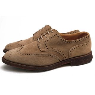 クロケット＆ジョーンズ／CROCKETT＆JONES シューズ ビジネスシューズ 靴 ビジネス メンズ 男性 男性用スエード スウェード レザー 革 本革 ベージュ  TYNE ウイングチップ クレープソール(ドレス/ビジネス)