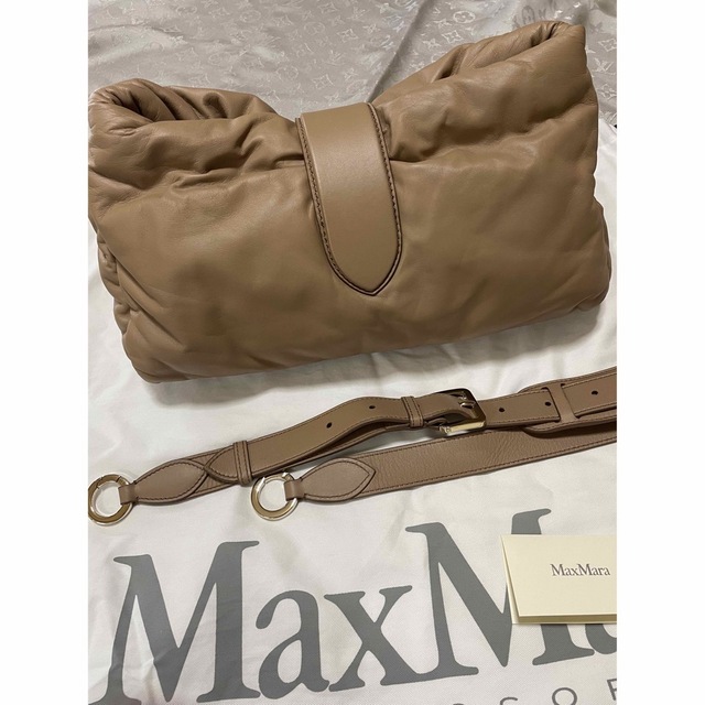 マックスマーラ　maxmara  クラッチ\u0026ショルダーバック　キャメル