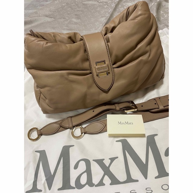 マックスマーラ　maxmara  クラッチ&ショルダーバック　キャメル