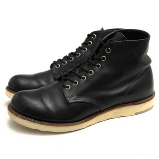 レッドウィング(REDWING)のレッドウィング／RED WING ワークブーツ シューズ 靴 メンズ 男性 男性用レザー 革 本革 ブラック 黒  8190 Classic Work Round-Toe クラシックワーク トラクショントレッドソール グッドイヤーウェルト製法 プレーントゥ(ブーツ)