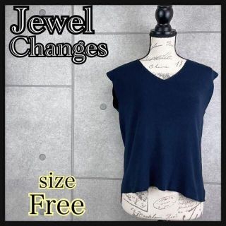 ジュエルチェンジズ(Jewel Changes)の【美品】Jewel changes ジュエルチェンジズ　ニットベスト　レディース(ニット/セーター)