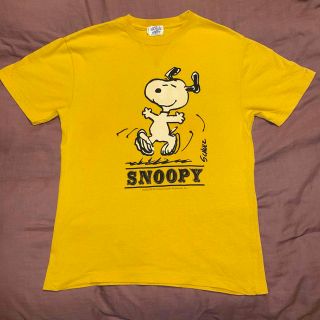 スヌーピー(SNOOPY)のマスタードカラー ピーナッツ peanuts スヌーピー SNOOPY Tシャツ(Tシャツ/カットソー(半袖/袖なし))