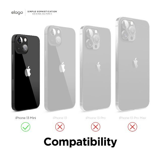 【色: ブラック】【elago】 iPhone13 mini 対応 ケース 耐 2