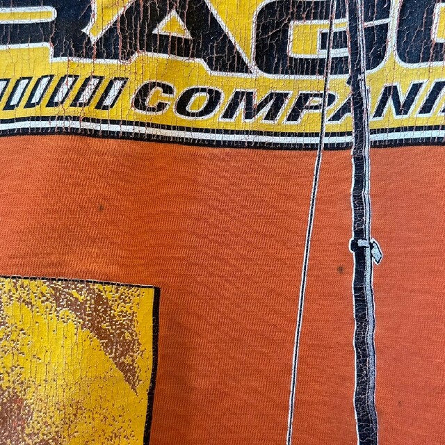 BRAGG　半袖　ポケットＴシャツ　バックプリント　オレンジ メンズのトップス(Tシャツ/カットソー(半袖/袖なし))の商品写真