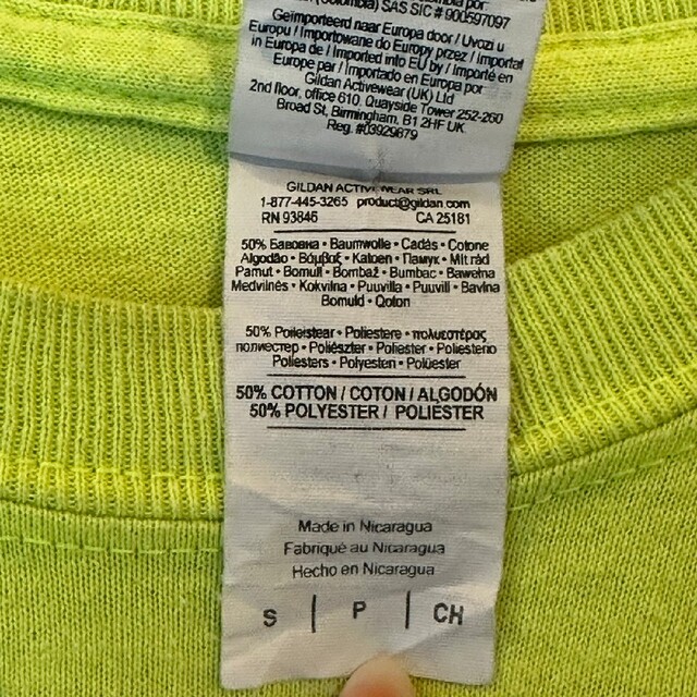 GILDAN(ギルタン)のギルダン　PA build　半袖Tシャツ　蛍光イエロー　ネオンカラー メンズのトップス(Tシャツ/カットソー(半袖/袖なし))の商品写真