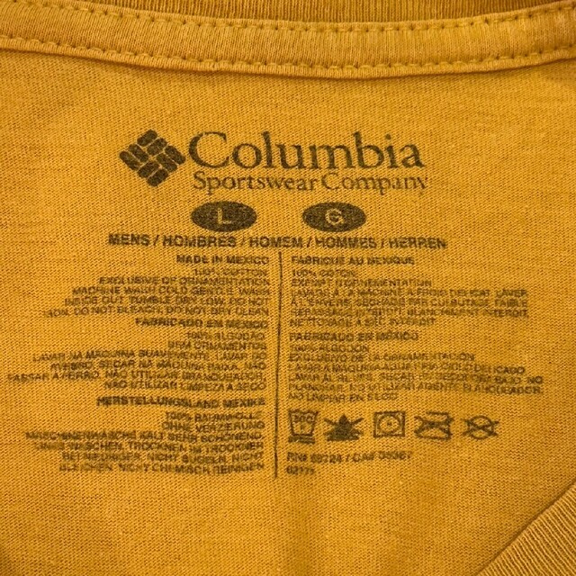 Columbia(コロンビア)のコロンビア　フロントプリント　半袖Tシャツ　マスタードイエロー メンズのトップス(Tシャツ/カットソー(半袖/袖なし))の商品写真