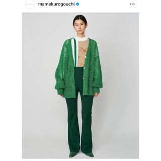 マメ(mame)のMame Kurogouchi Green Cardigan (カーディガン)