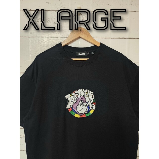 《希少》XLARGE エクストララージ Tシャツ ホイッスル 口笛 刺繍ロゴ