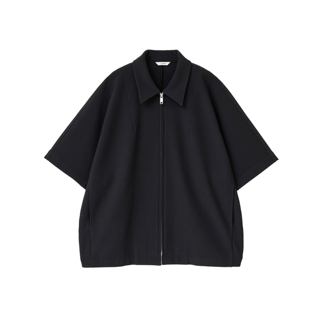 CLANE(クラネ)のCLANE RIB STRIPE ZIP SHIRTリブストライプジップシャツ レディースのジャケット/アウター(ブルゾン)の商品写真