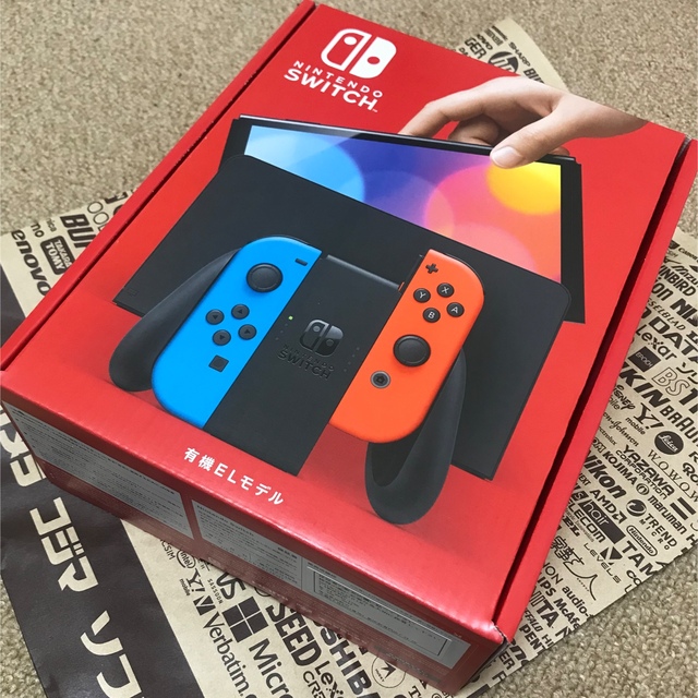 新品 nintendo switch本体 有機ELモデル ネオン