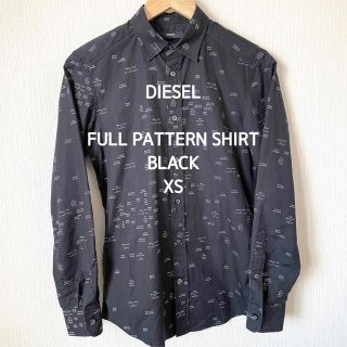 ディーゼル(DIESEL)の【匿名配送】DIESEL ディーゼル 総柄プリントシャツ 長袖 黒 XS(シャツ)