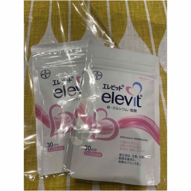 食品/飲料/酒葉酸サプリメント エレビット elevit 30日分×2袋