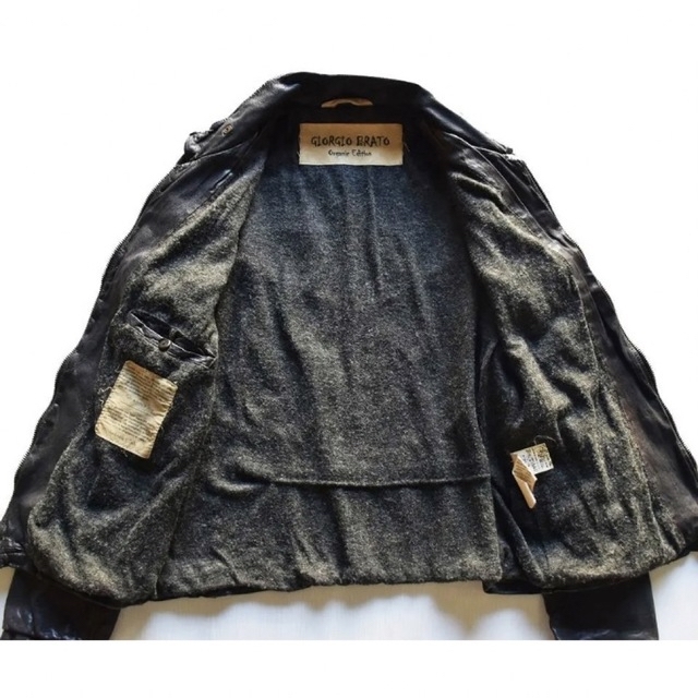 GIORGIO BRATO organic edition レザージャケット 黒 - レザージャケット