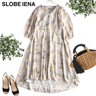 スローブイエナ(SLOBE IENA)の❤️専用@【Fくらい】スローブイエナ 花柄 7分袖 ワンピース(ロングワンピース/マキシワンピース)