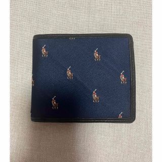 ポロラルフローレン(POLO RALPH LAUREN)の【美品】Ralph Lauren二つ折り財布 ネイビー(折り財布)