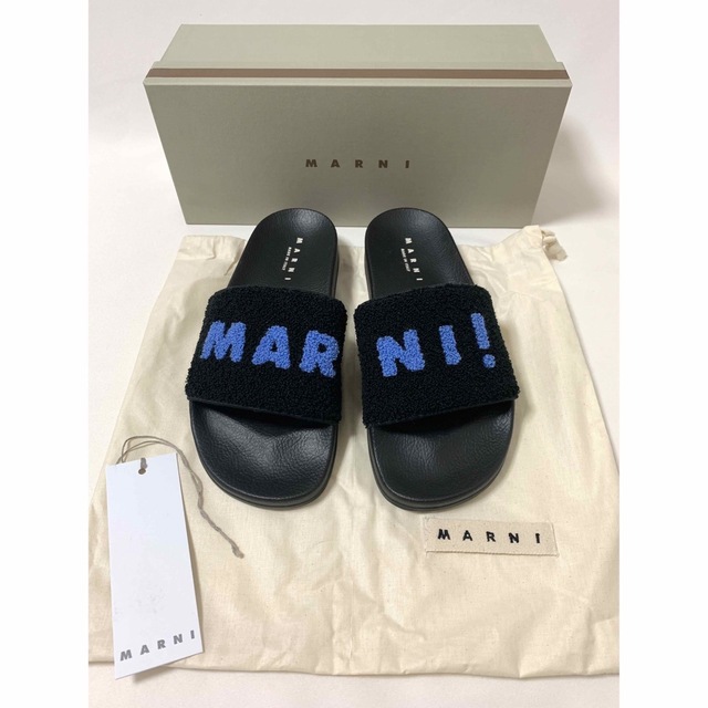 新品《 MARNI マルニ 》ラバー サンダル テリークロスアッパー 41