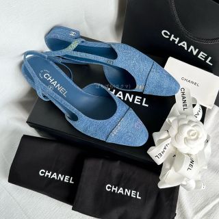 未使用に近い。シャネル デニムパンプス36.5 | thequarters.co.uk