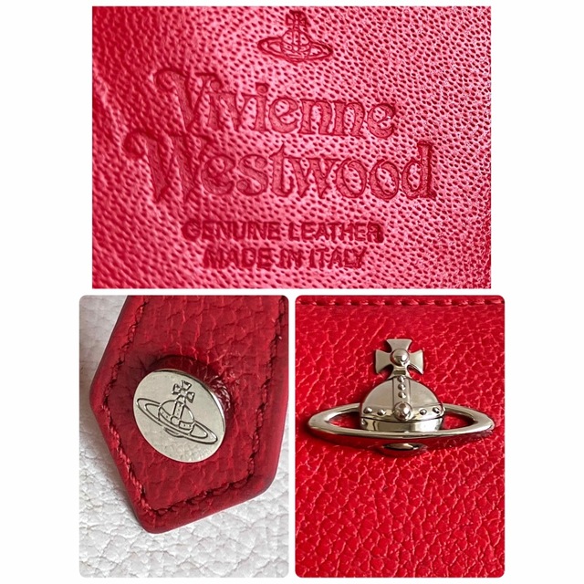 Vivienne Westwood(ヴィヴィアンウエストウッド)の【美品】Vivienne Westwood 2つ折り財布 アレックス ジップ 赤 レディースのファッション小物(財布)の商品写真