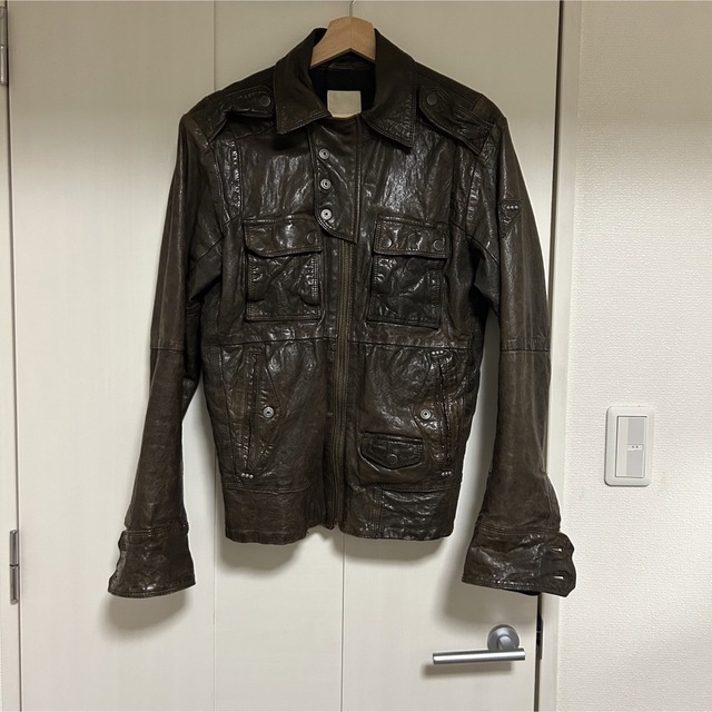 DIESEL 革ジャン ビンテージ メンズのジャケット/アウター(ライダースジャケット)の商品写真