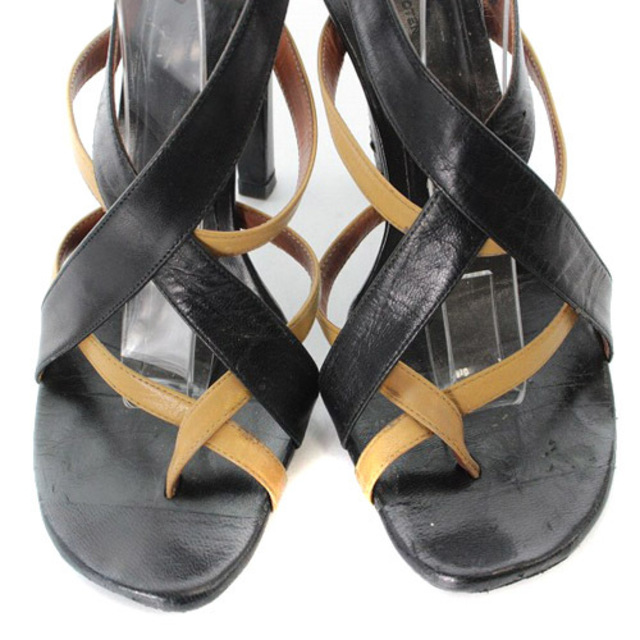 DRIES VAN NOTEN(ドリスヴァンノッテン)のドリスヴァンノッテン サンダル レザー 37.5 24.5cm 黒 レディースの靴/シューズ(ミュール)の商品写真