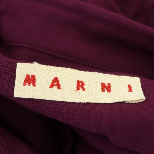 マルニ 22AW トロピカルシャツ 長袖 前開き ウール 46 紫
