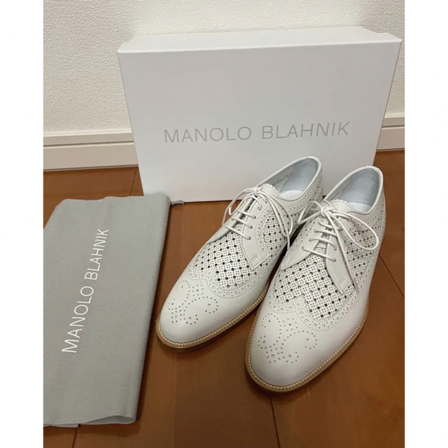 新品】MANOLO BLAHNIK／マノロブラニク レースアップシューズ