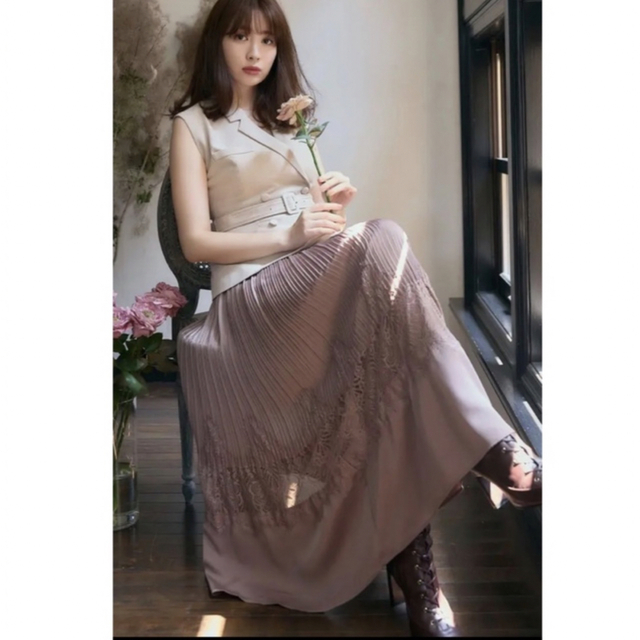 Meurice Pleated Lace Dressロングワンピース/マキシワンピース