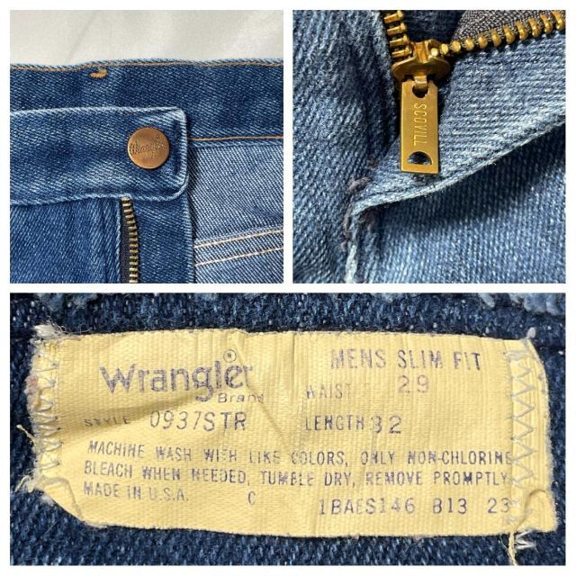 美品 70s80s ラングラー 937STR USA製 スコービル W29L32 で最短翌日お