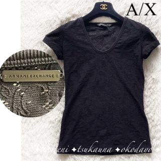 アルマーニエクスチェンジ(ARMANI EXCHANGE)のアルマーニエクス 半袖 Tシャツ レース 総柄 花柄 ブランドロゴタグ(Tシャツ(半袖/袖なし))