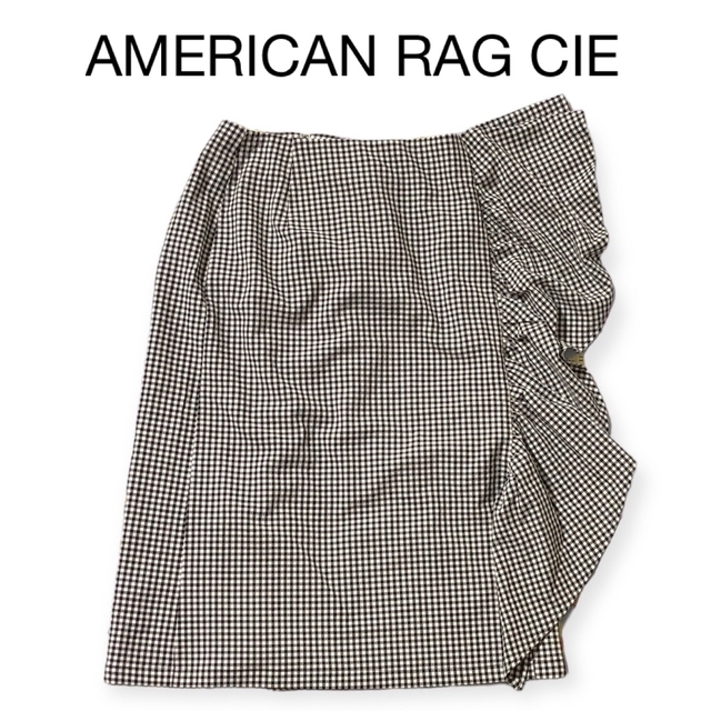 AMERICAN RAG CIE(アメリカンラグシー)の新品未使用　AMERICAN RAG CIE   フリル　チェック　スカート レディースのスカート(ひざ丈スカート)の商品写真