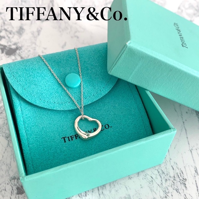 Tiffany & Co. - 極美品☆Tiffany ＆ Co. オープンハート ネックレス S 