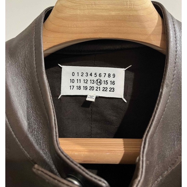 Maison Margiela 八の字 5ジップ レザー ライダース ジャケット - www