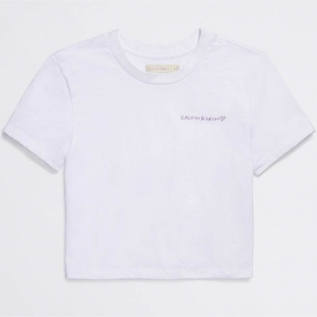 Calvin Klein(カルバンクライン)の【新品】カルバンクライン　ジェニー　コットンジャージーベビーTシャツS レディースのトップス(Tシャツ(半袖/袖なし))の商品写真