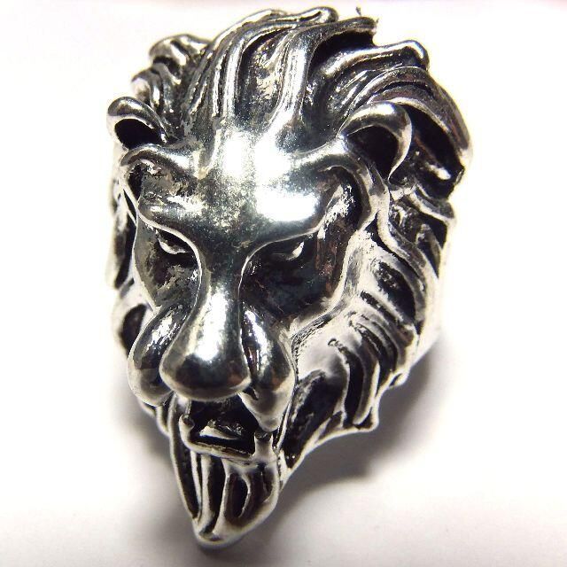送料無料　ライオン　獅子　アニマル　リング　指輪　25号　メンズ　中指 メンズのアクセサリー(リング(指輪))の商品写真